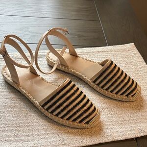 Marc Fisher Tan and Black Espadrille Flats9M
NWOT or Box